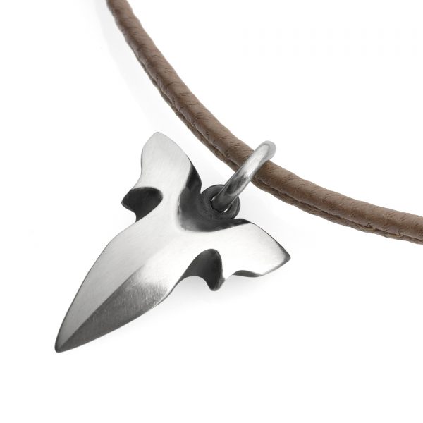 Shark tooth necklace on leather cord