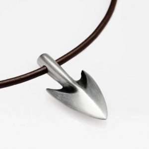 Arrow head necklace on 20 inch leather cord