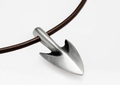 Arrow head necklace on 20 inch leather cord